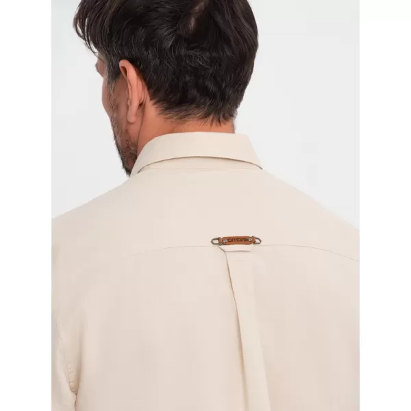  Pánská košile OMBRE OM-SHCS-0134 CREAM 