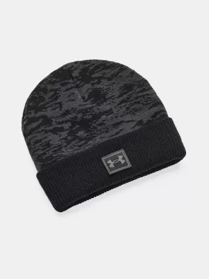 Chlapecká čepice UNDER ARMOUR GRAPHIC KNIT BEANIE 1365939-001 ČERNÁ