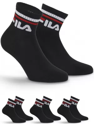 Ponožky FILA QUARTER 3-PACK F9398 BLACK