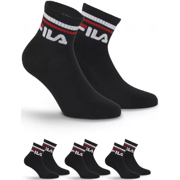  Ponožky FILA QUARTER 3-PACK F9398 BLACK 