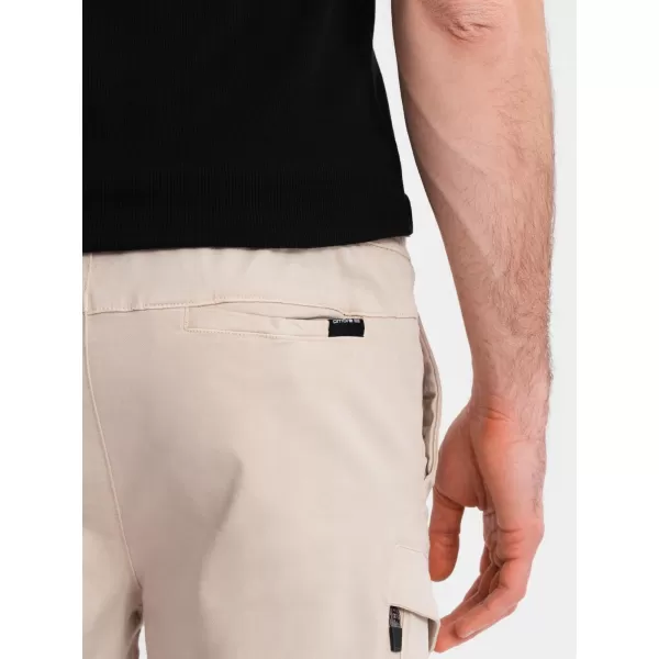  Pánské kraťasy OMBRE OM-SRCG-0194 CREAM 