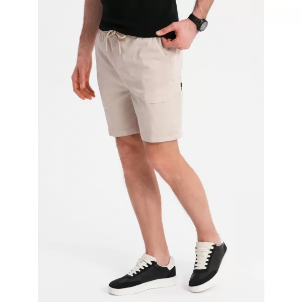  Pánské kraťasy OMBRE OM-SRCG-0194 CREAM 