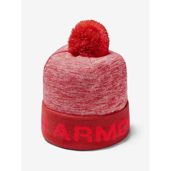  Chlapecká čepice UNDER ARMOUR BOYS GAMETIME POM BEANIE 1345388-646 ČERVENÁ 