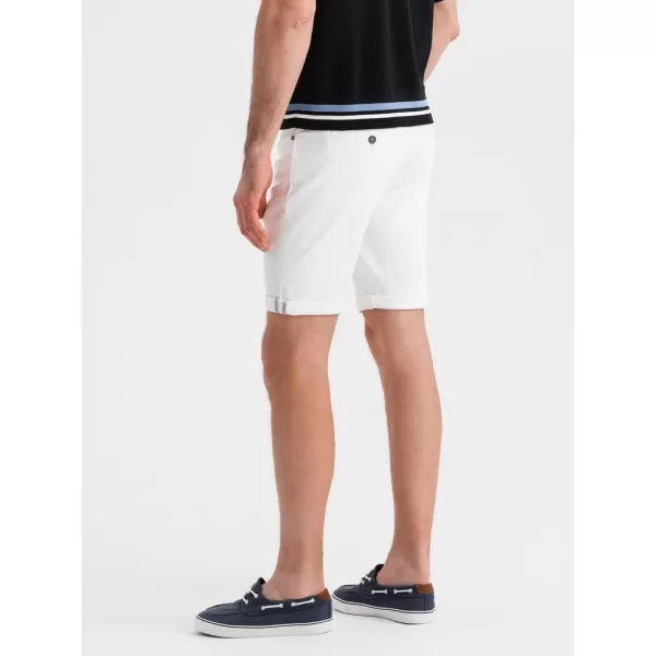  Pánské kraťasy OMBRE OM-SRDS-0162 WHITE 