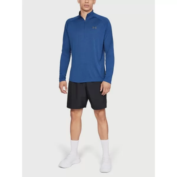  Pánské triko UNDER ARMOUR TECH 1/2 ZIP 2.0 1328495-400 MODRÁ 