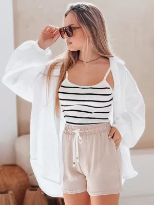 Dámské kraťasy DSTREET HOT VIBE BÉŽOVÁ