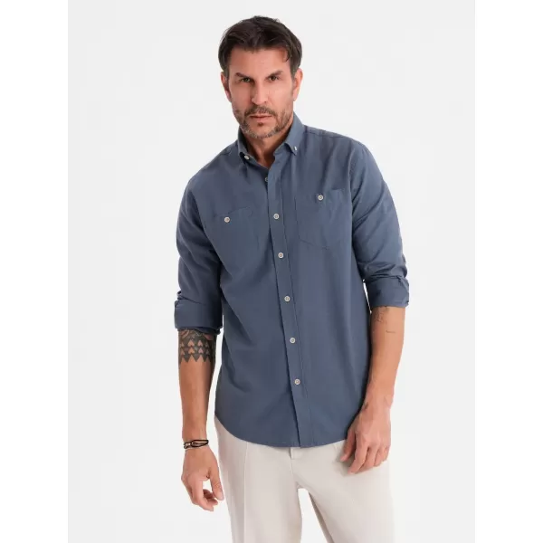  Pánská košile OMBRE OM-SHCS-0134 BLUE 