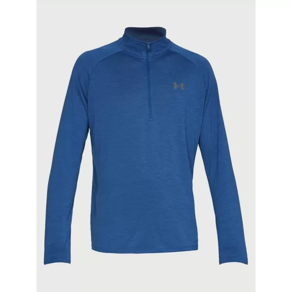  Pánské triko UNDER ARMOUR TECH 1/2 ZIP 2.0 1328495-400 MODRÁ 