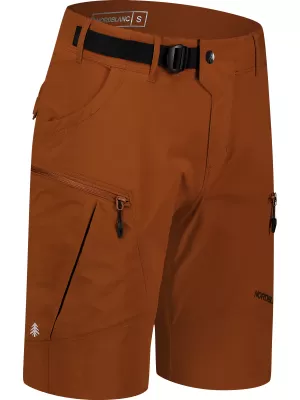 Pánské outdoorové kraťasy NORBLANC PRECIPICE NBSPM8192 HNĚDÁ