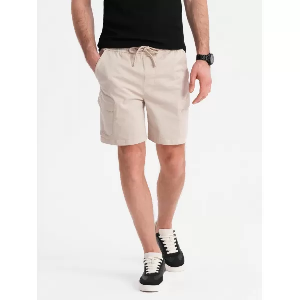  Pánské kraťasy OMBRE OM-SRCG-0194 CREAM 
