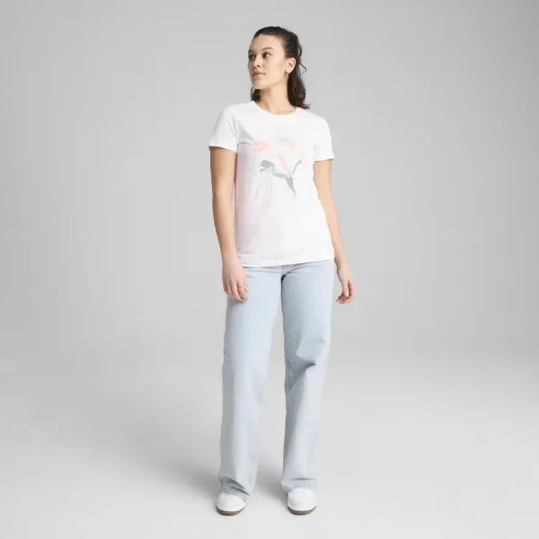  Dámské triko PUMA GRAPHICS BRANDED LEAF TEE 685082_02 PUMA WHITE 
