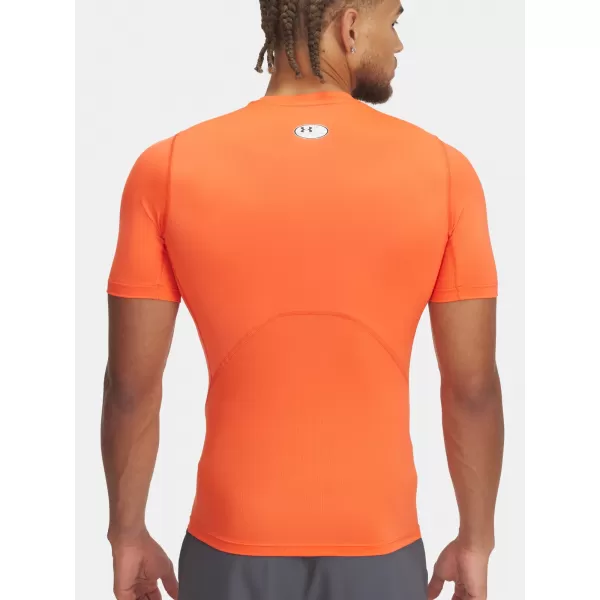  Pánské triko UNDER ARMOUR HG ARMOUR COMP SS 1361518-847 ORANŽOVÁ 