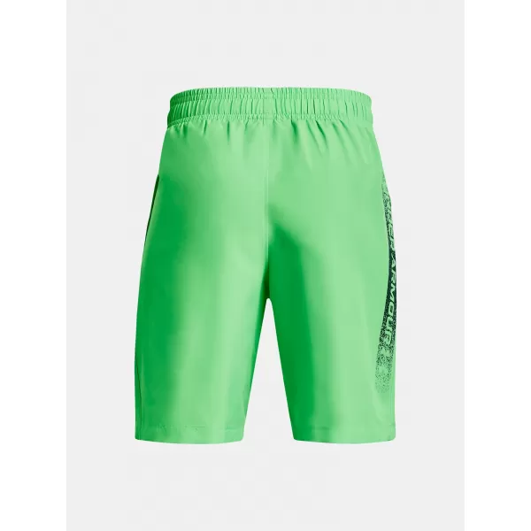  Chlapecké kraťasy UNDER ARMOUR WOVEN GRAPHIC SHORTS 1370178-316 ZELENÁ 
