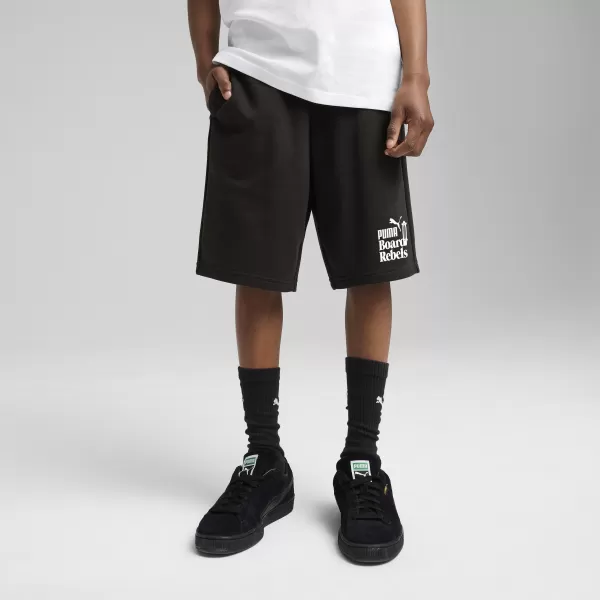  Dětské kraťasy PUMA MID90S LONG SHORTS 685151_01 PUMA BLACK 
