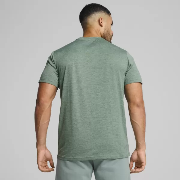  Pánské triko PUMA M TAD ESS HEATHER CAT TEE 525907_30 GREEN MOON HEATHER 