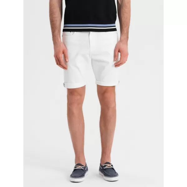  Pánské kraťasy OMBRE OM-SRDS-0162 WHITE 