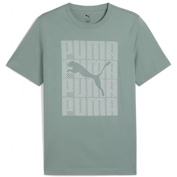  Pánské triko PUMA GRAPHICS WORDING TEE 684825_30 GREEN MOON 