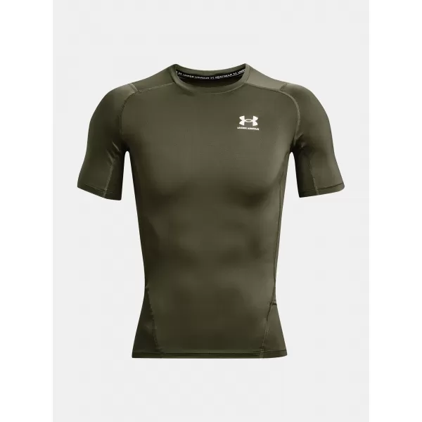  Pánské triko UNDER ARMOUR HG ARMOUR COMP SS 1361518-390 ZELENÁ 