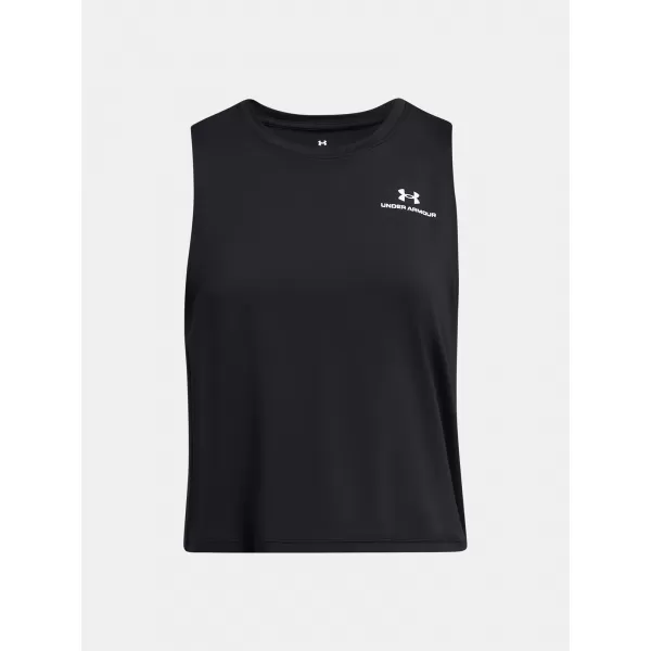  Dámské tílko UNDER ARMOUR VANISH ENERGY CROP TANK 1383654-001 ČERNÁ 