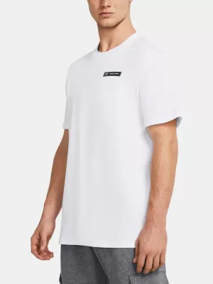 Pánské triko UNDER ARMOUR HW ARMOUR LABEL SS 1382831-100 BÍLÁ