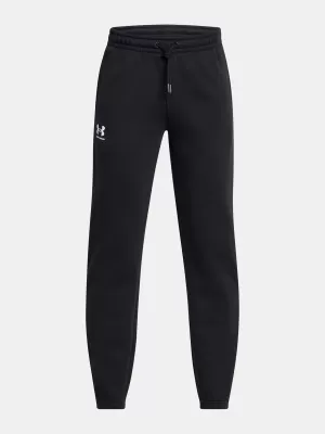 Chlapecké tepláky UNDER ARMOUR B ICON FLC JOGGER TAPING 1390294-001 ČERNÁ