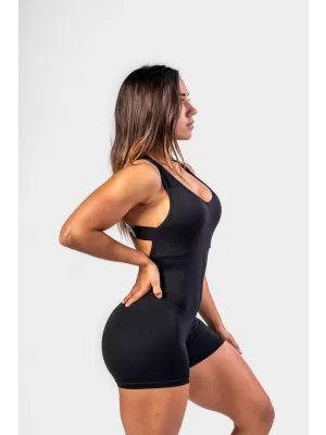 NEBBIA Sportovní overal krátký 5 palce GYM RAT 287 BLACK