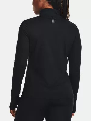 Dámské triko UNDER ARMOUR QUALIFIER RUN 1/2 ZIP 1379349-001 ČERNÁ