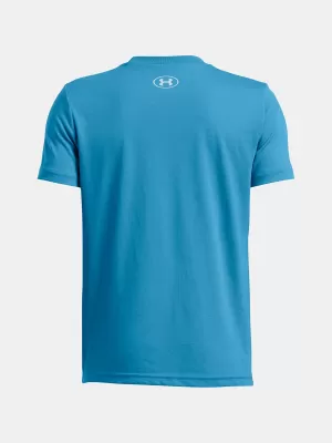 Chlapecké triko UNDER ARMOUR B LOGO WORDMARK SS 1389963-452 MODRÁ