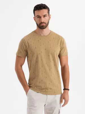 Pánské triko OMBRE OM-TSFP-0225 DARK OLIVE