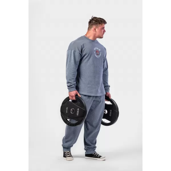  NEBBIA Oversized mikina bez kapuce SIGNATURE 797 BLUE 