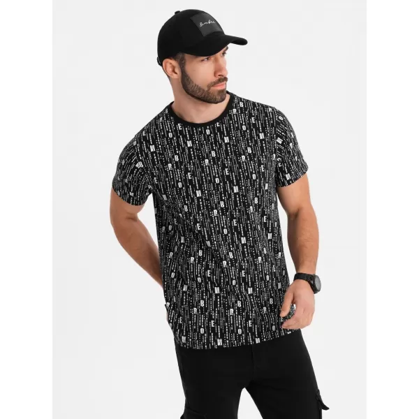  Pánské triko OMBRE OM-TSFP-0225 BLACK 