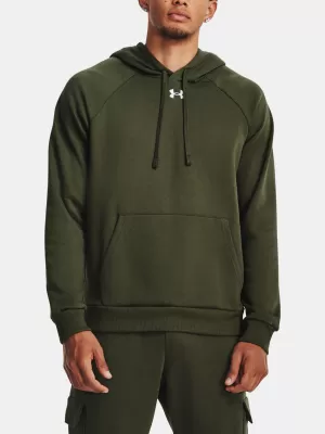 Pánská mikina UNDER ARMOUR RIVAL FLEECE HOODIE 1379757-390 ZELENÁ