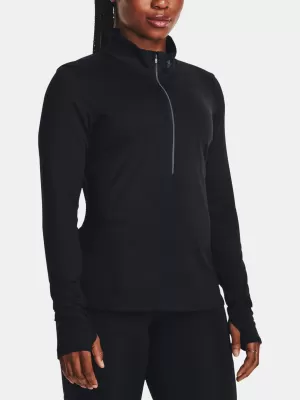 Dámské triko UNDER ARMOUR QUALIFIER RUN 1/2 ZIP 1379349-001 ČERNÁ