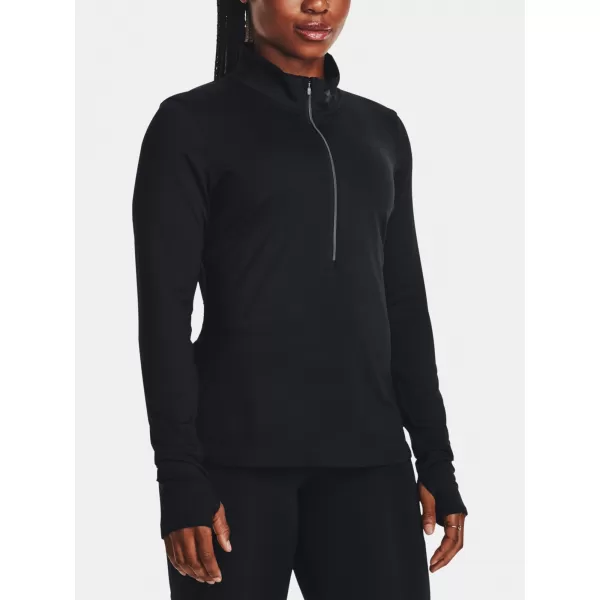  Dámské triko UNDER ARMOUR QUALIFIER RUN 1/2 ZIP 1379349-001 ČERNÁ 
