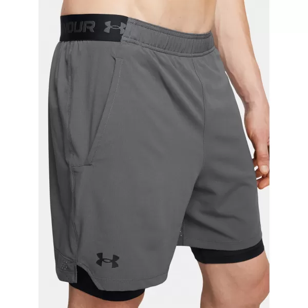  Pánské kraťasy UNDER ARMOUR VANISH WOVEN 2IN1 STS 1373764-025 ŠEDÁ 