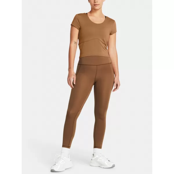  Dámské legíny UNDER ARMOUR MERIDIAN ANKLE LEG 1382525-253 HNĚDÁ 