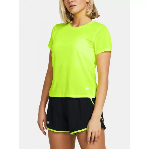 Dámské triko UNDER ARMOUR LAUNCH SHORTSLEEVE 1382434-731 ZELENÁ 