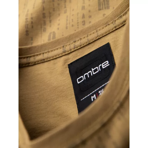  Pánské triko OMBRE OM-TSFP-0225 DARK OLIVE 