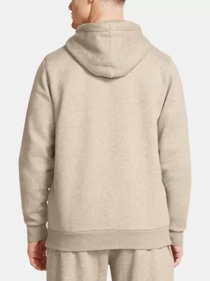 Pánská mikina UNDER ARMOUR ESSENTIAL FLEECE HOODIE 1373880-203 HNĚDÁ