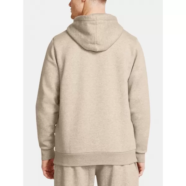  Pánská mikina UNDER ARMOUR ESSENTIAL FLEECE HOODIE 1373880-203 HNĚDÁ 