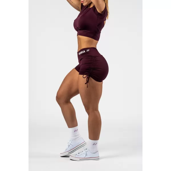  NEBBIA Push-up šortky se šněrováním STRONG BEAUTY 429 DARK RED 