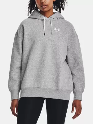 Dámská mikina UNDER ARMOUR ESSENTIAL FLC OS HOODIE 1379495-012 ŠEDÁ