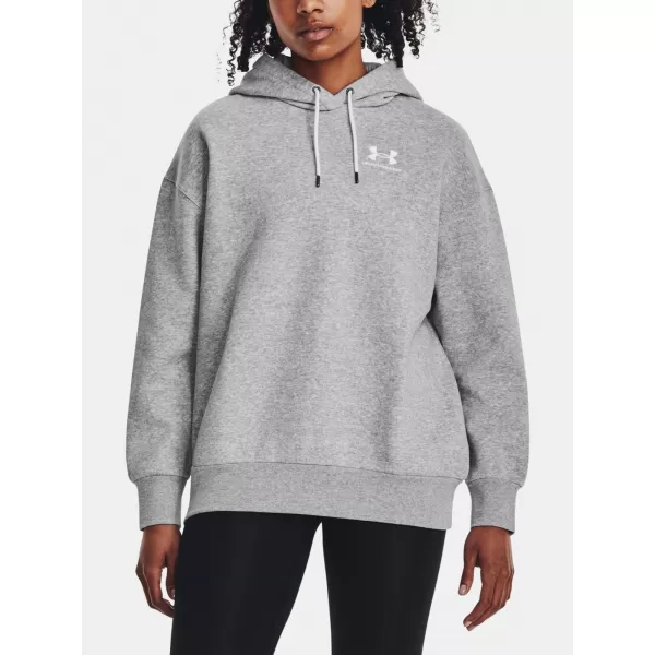  Dámská mikina UNDER ARMOUR ESSENTIAL FLC OS HOODIE 1379495-012 ŠEDÁ 