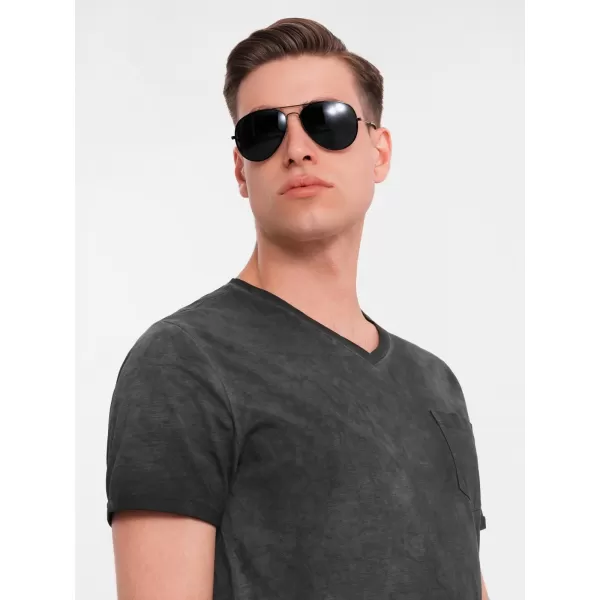  Pánské triko OMBRE OM-TSWT-0242 BLACK 