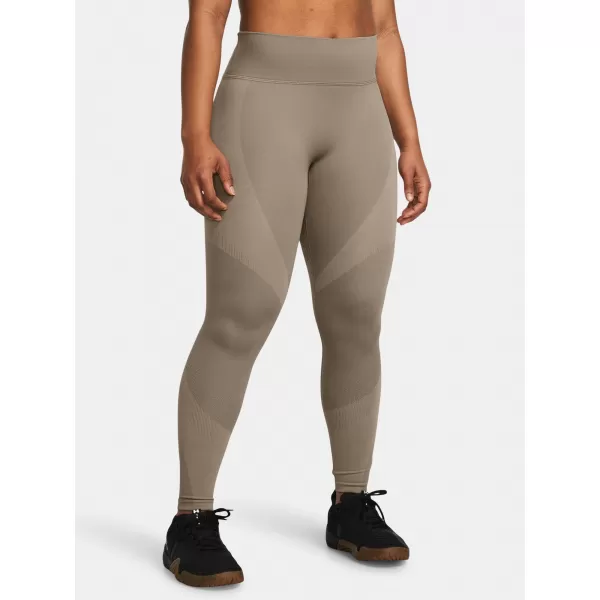  Dámské legíny UNDER ARMOUR VANISH ELITE SEAMLESS ANKLEG 1383550-200 HNĚDÁ 