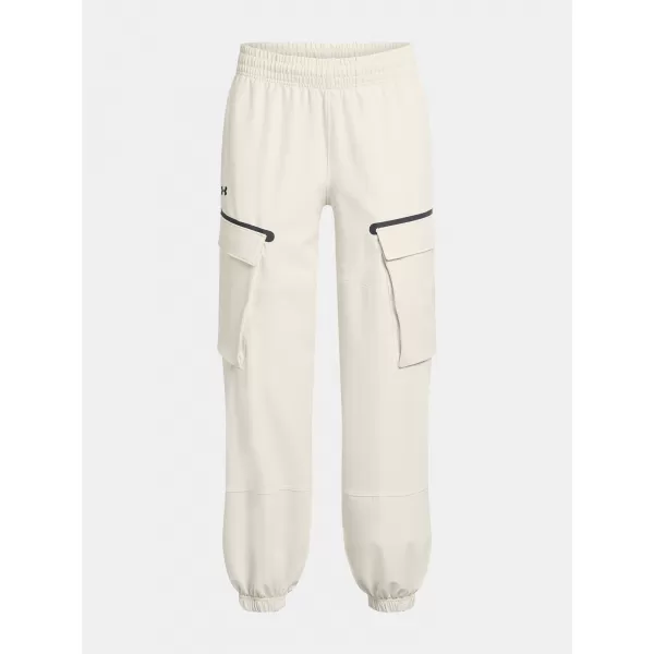  Dámské sportovní kalhoty UNDER ARMOUR UNSTOPPABLE CARGO PANT 1386481-110 BÍLÁ 