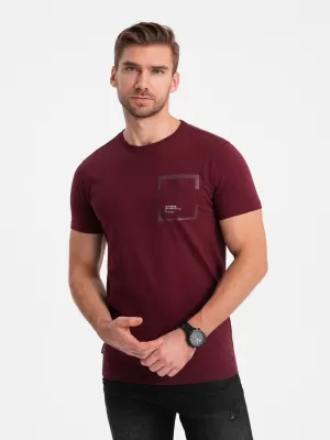 Pánské triko OMBRE OM-TSPT-0154 MAROON