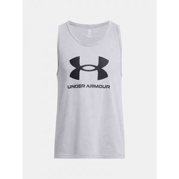  Pánské tílko UNDER ARMOUR SPORTSTYLE LOGO TANK 1382883-035 ŠEDÁ 