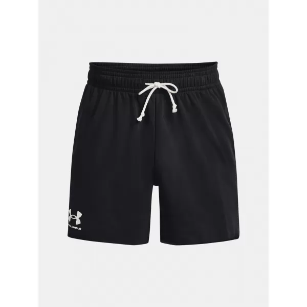  Pánské kraťasy UNDER ARMOUR RIVAL TERRY 6IN SHORT 1382427-001 ČERNÁ 