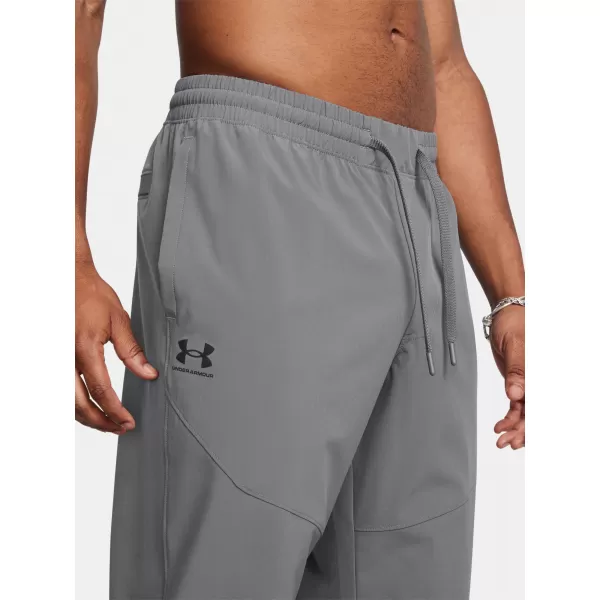  Pánské tepláky UNDER ARMOUR VIBE WOVEN JOGGER 1386557-025 ŠEDÁ 